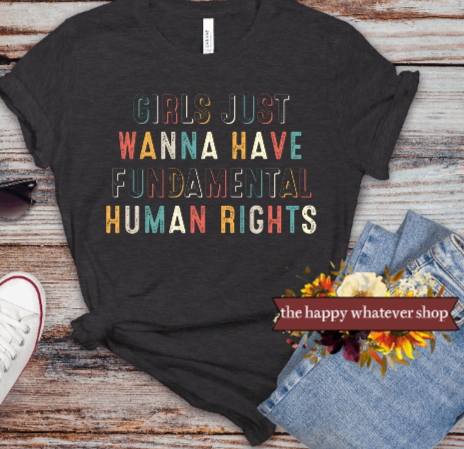 Girls just wanna have FUNdamental human rights tee shirt