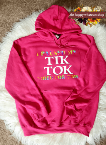 I paused my tik  tok video for this Hoodie